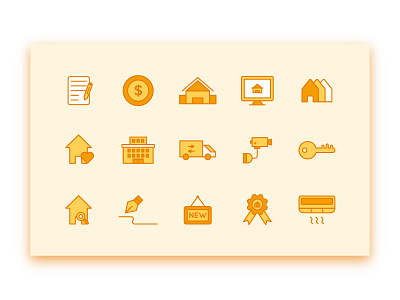 Real Estate Icon Pack home house icon illustration real estate