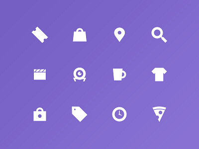 Project Gleb: Icon Set design icon set icons illustration lock monster prize social time vector web website