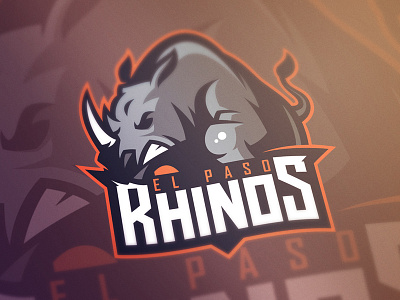 Rhinos logo mascot rhino sport team
