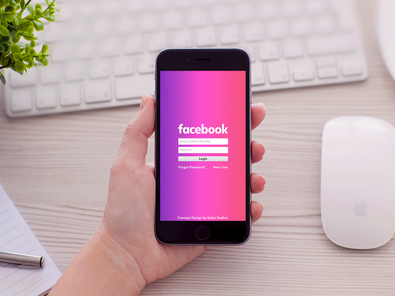 Modernised Facebook UI design facebook facebook iphone app modern ui ux