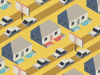 Your ad here ad billboard car door here illustration red your