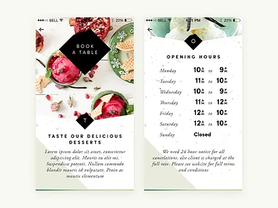 Bistro8 – app template app food ios iphone luxury photo restaurant sixty template texture typography