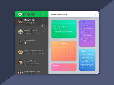 App dashboard in your Flock app chatapp concept dashboard desktop flock flockapp ui ux workchat