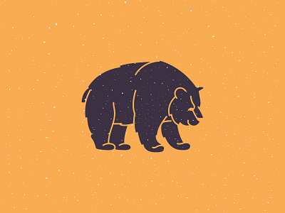 Bear bear flat grizzly logo mane roar