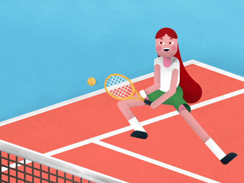 Centrale 3 ball colors design gif illustrator material motion nature sport tennis