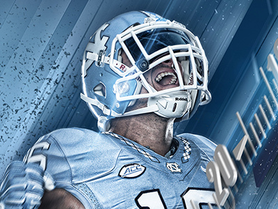 2016 UNC Football "Raise Up" Artwork american football college football football photoshop sports sports design tar heels