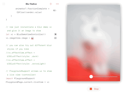 Blur Playground animation blur ios ui uikit