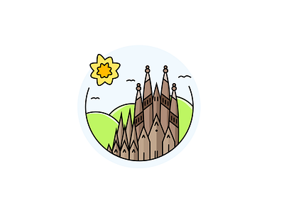 Ephemerazzi Barcelona badge barcelona illustration line art personal project
