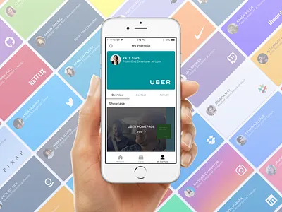 Showcase App app business card ios mobile portfolio profile