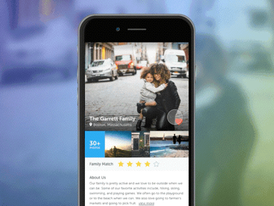 Family Profile family mobile profile scroll ui ux