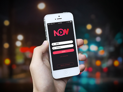 Now App app login mobile music ui ux video