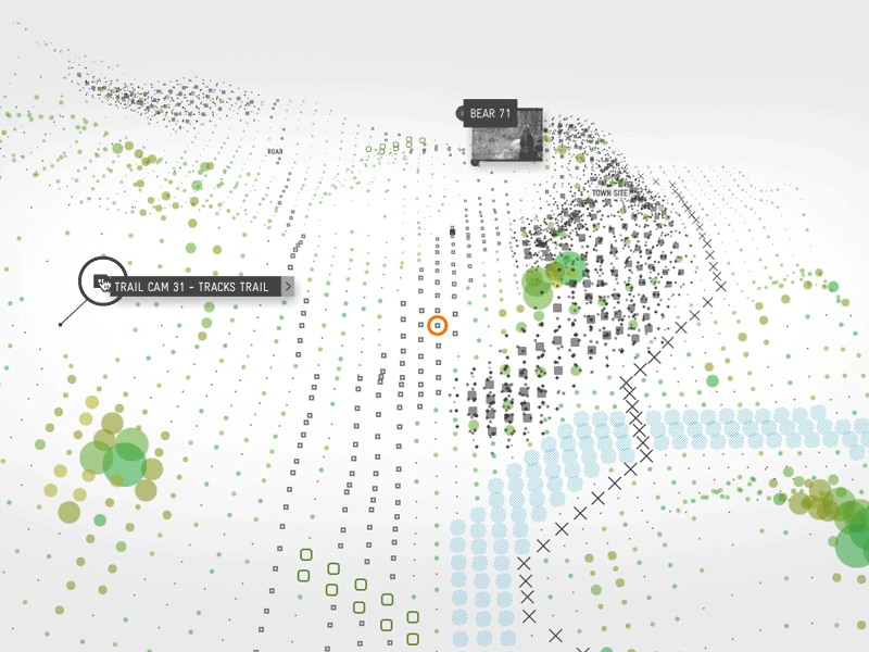 Bear71 - Navigation animation design interactive menu motion nature navigation perspective pixelated storytelling ui ux