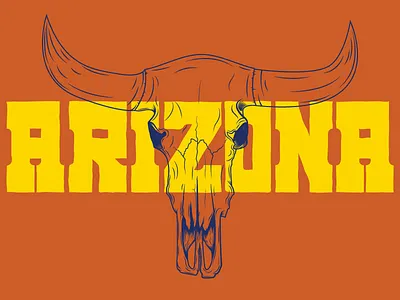 The Wild West arizona block design font graphic design illustration phoenix skull slab serif typography western wordmark