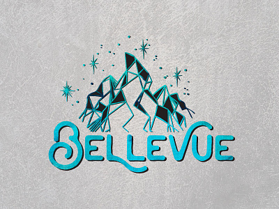 Bellevue // Logo Design band design font geometric logo mountain stars typography