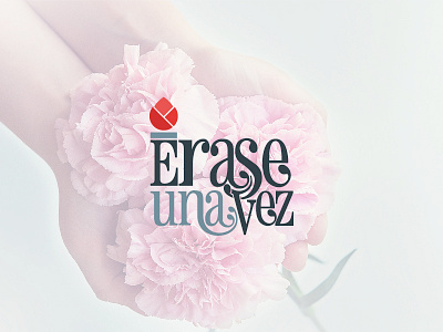 Érase Una Vez Logo branding color design gray identity illustrator logo pink red solid vector