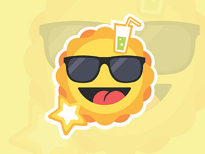 Summer Sun Fun cool drink fun smile star summer sun sunglasses