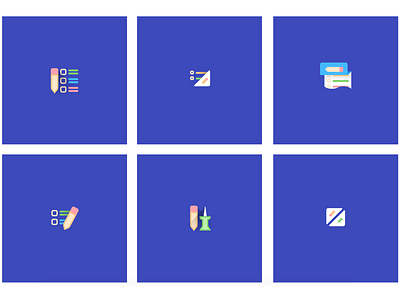 Icons Experiment checkbox do icons list paper pencil pin sketch to vector