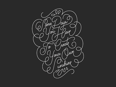 Sunshine day hand lettering lettering quote script sunshine