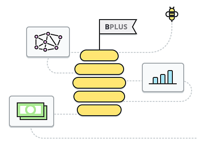 Bee illustration bee chart hive icon illustration money network