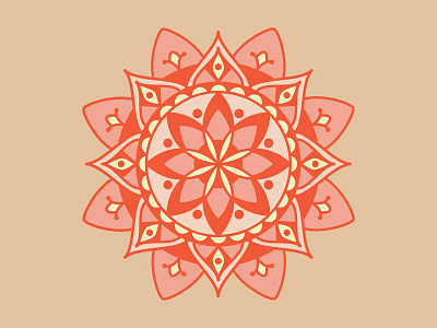 Orange Mandala geometry illustration mandala orange