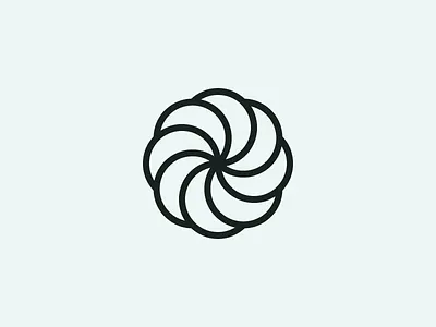 Spiral seafoam spiral symbol thick lines