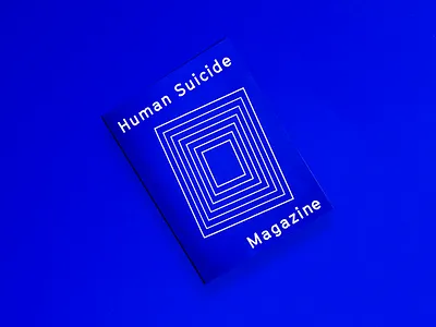 Human Suicide Magazine blue bright blue clean cover design editorial first shot layout magazine welcome