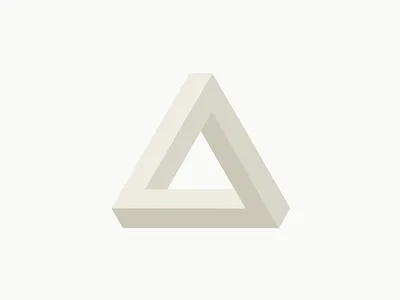 Penrose Triangle impossible minimal minimalism minimalistic penrose penrose triangle