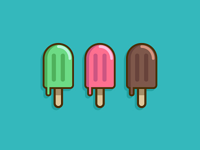 Popsicles creative ice cream icon illustration popsicle ui