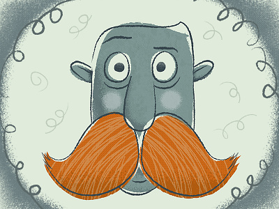 Doodle Doods Series beard doodle illustration mustache retro vintage