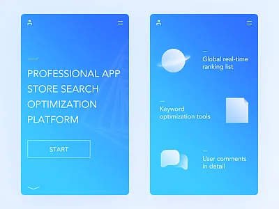 ASO Landing app aso blue clean color daily ui feature landing simple ui ux