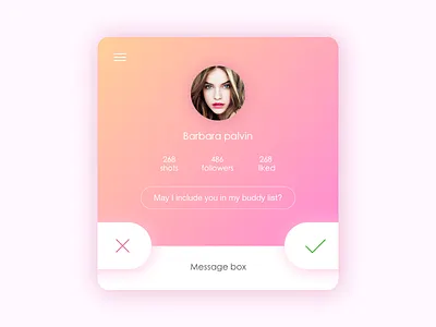 Messagebox app color design social ue ui ux