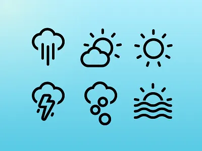 Weather Icons cloud hazy humid icon icons lightning rain snow sunny weather