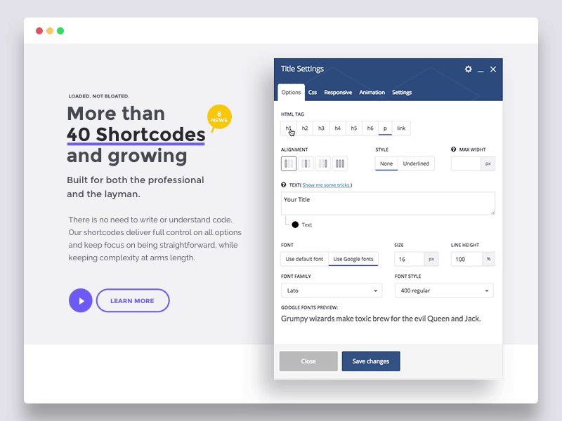 Pixelthrone Extension — Shortcode Section composer landing page market pixelthrone plugin shortcoe templates themeforest wordpress