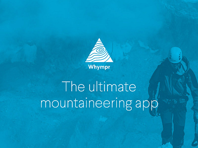 Let's go climb some mountains! app blue design ios landing page larsseit mountains simple