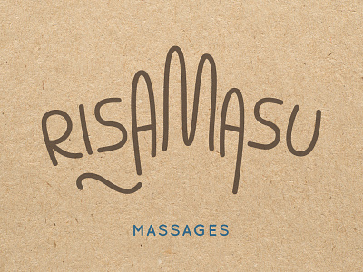 Risamasu Massages logo logo massage name personal typography