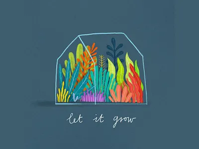 Let It Grow colour creative handdrawn illustration illustrator photoshop texture vector