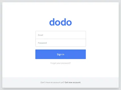 Sign in account button clean design dodo form guideline login signin spoqa ui web