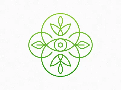 "Connection to Nature" Icon digital eye flat green icon illo illustration leaf nature plant vector
