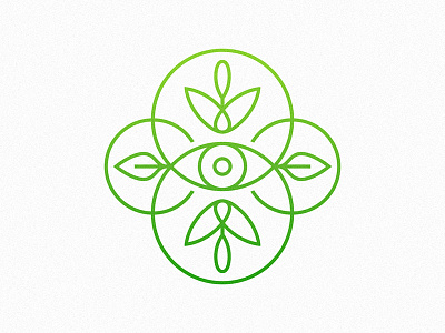 "Connection to Nature" Icon digital eye flat green icon illo illustration leaf nature plant vector