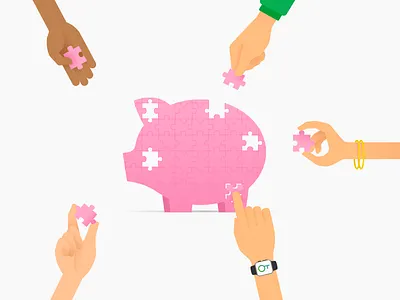 Together Money Illustration illustration insurance online payment service webdesign