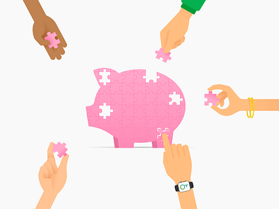 Together Money Illustration illustration insurance online payment service webdesign