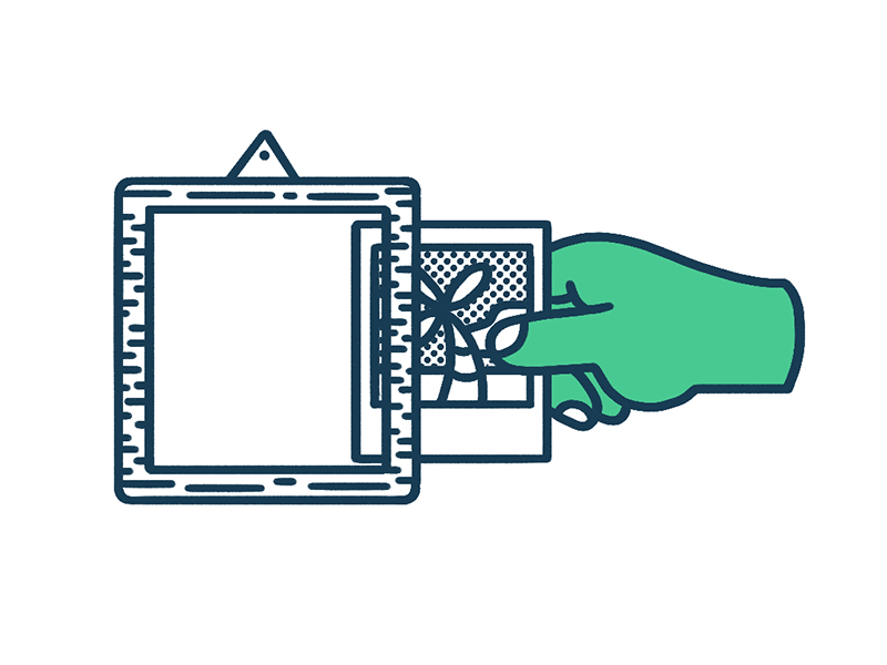 Frame it ! action frame gif hand illustration