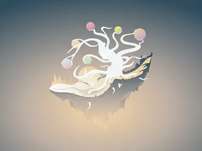 Island Tree floating island landscape planets space sun tree