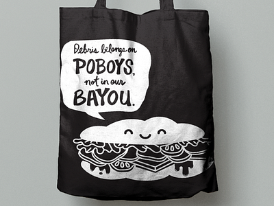 Debris Gravy Tote Bag environment food fun illustration promotional