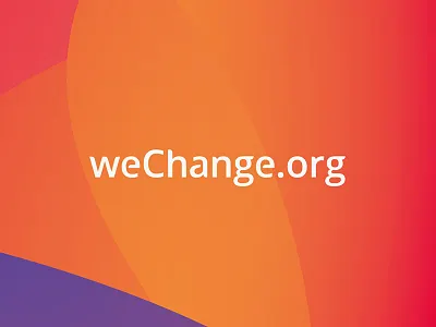 weChange.org — The Wordmark colorful identity logo minimal modern platform rounded website wordmark