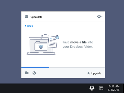 Dropbox Desktop Onboarding desktop dropbox illustration menubar onboarding product design