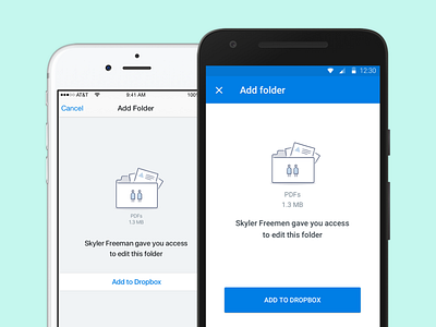 Join Dropbox folders android app dropbox ios