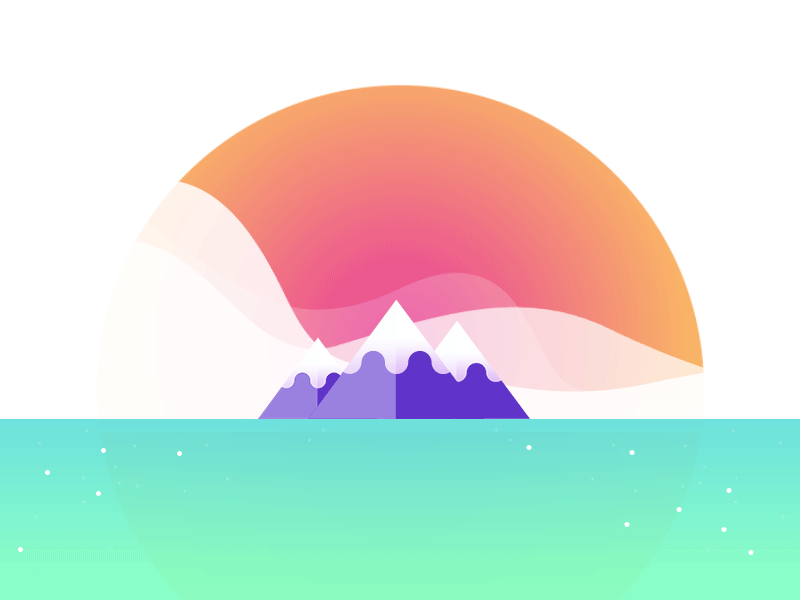 Mist and Sun animation gif mist motion mountain sea sun sunrise