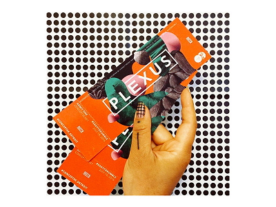 Plexus Tickets abstract collage event orange print ticket type