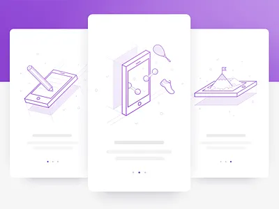 Fitness App Onboarding app application apps clean fit ios iphone mobile onboarding outline screen ui